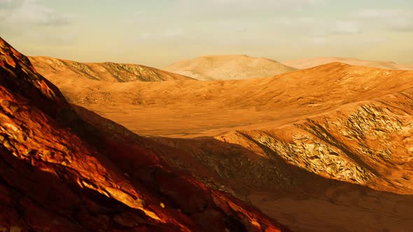 Warm Colored Sand Dunes at Sunset