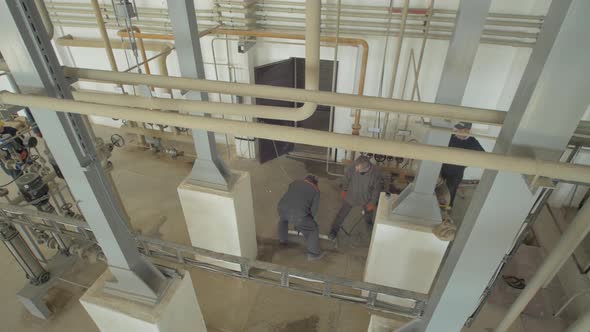 Working inside a cement plant