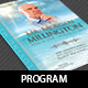 Oceanic Funeral Program Large Template - 4 Pages