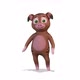 Brown Pig Shy on White Background - VideoHive Item for Sale