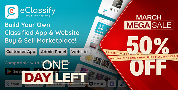 eClassify - Classified ads Buy and Sell Marketplace Flutter App with Laravel Admin Panel