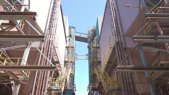 Industrial factory close-up view.