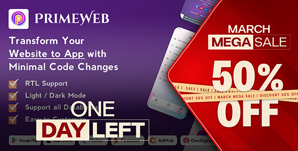 PrimeWeb - Website to App with WebView & Native Features | Web View App | Web to App