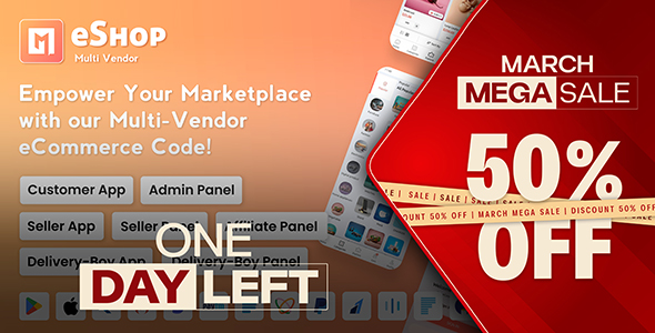 eShop - Multi Vendor eCommerce App & eCommerce Vendor Marketplace Flutter App
