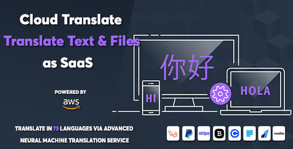 Cloud Translate - Advanced Neural Machine Translation Service as SaaS