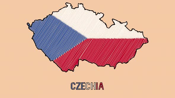 Czechia Cartoon Map