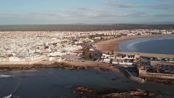 Aerial Panorama of Medieval Essaouira City