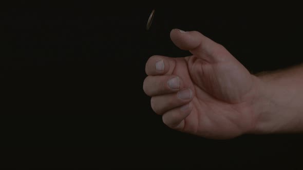 Coin flip in slow motion; shot on Phantom Flex 4K at 1000 fps alt