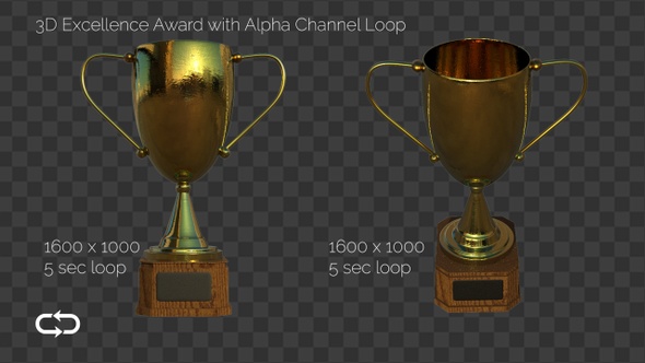 3 D Award With Alpha Channel