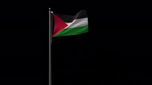 Palestine Flag With Alpha 4K