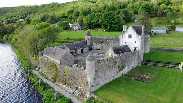 Aerial View of Parke's Castle in County Leitrim Ireland