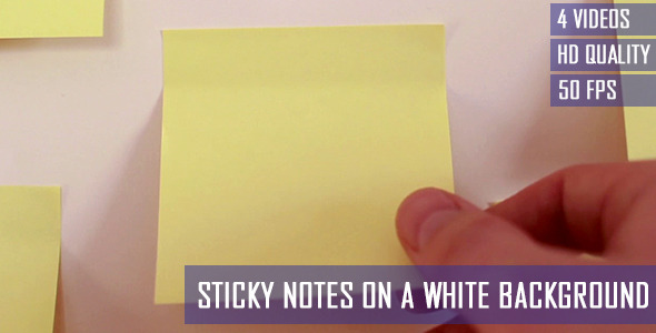Sticky Notes On A White Background
