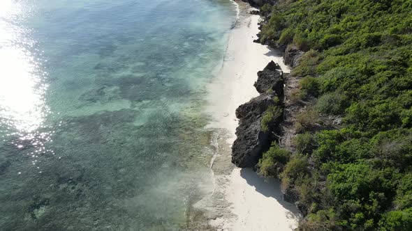 Ocean Landscape Near the Coast of Zanzibar Tanzania