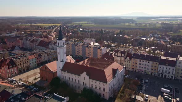 Small European City Aerial View