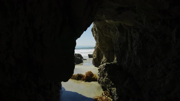 Sea cave at El Matador State Beach