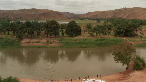 Flying over the Keve River, Angola, Africa 11