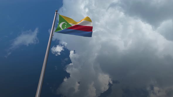 Comoros Flag Waving 4K