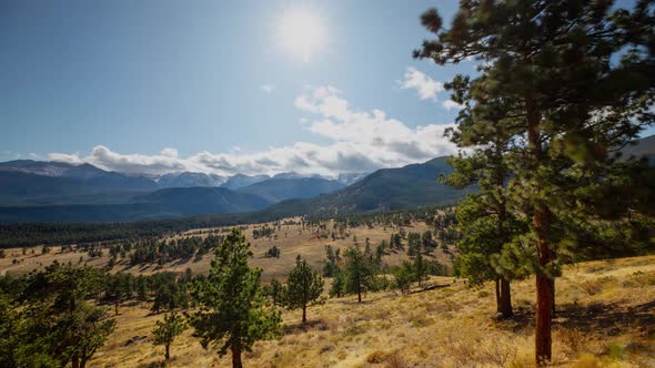 Time Lapse of clouds above the Rocky Mountains