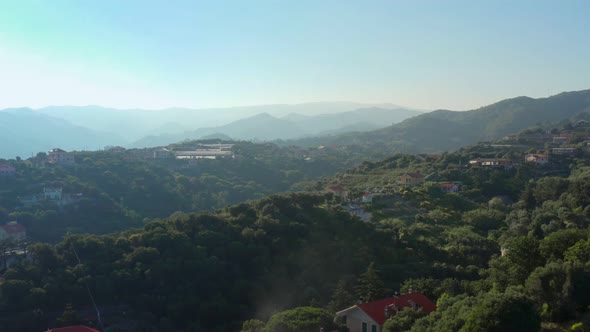 Aerial View of Landscape in Garbasso Celle Ligure Comune Savona Province Regione Liguria Region