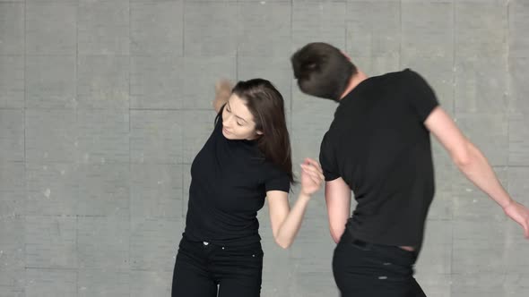 Man and Woman in Passionate Dance Pose