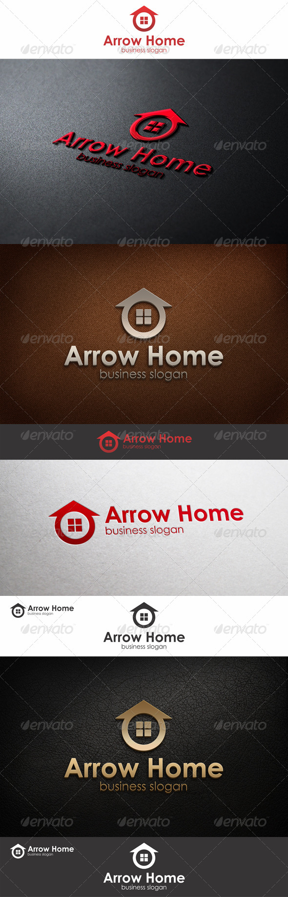 Arrow Home Logo Template