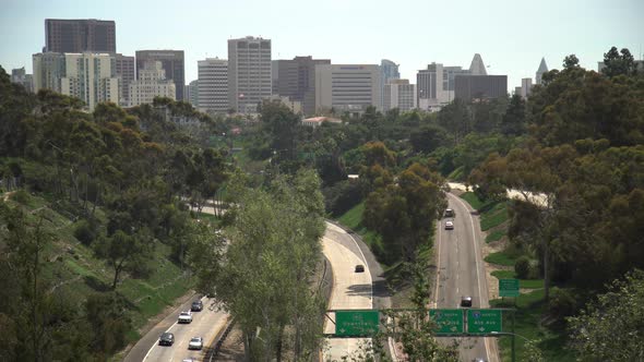 Skyscrapers and Cabrillo Freeway