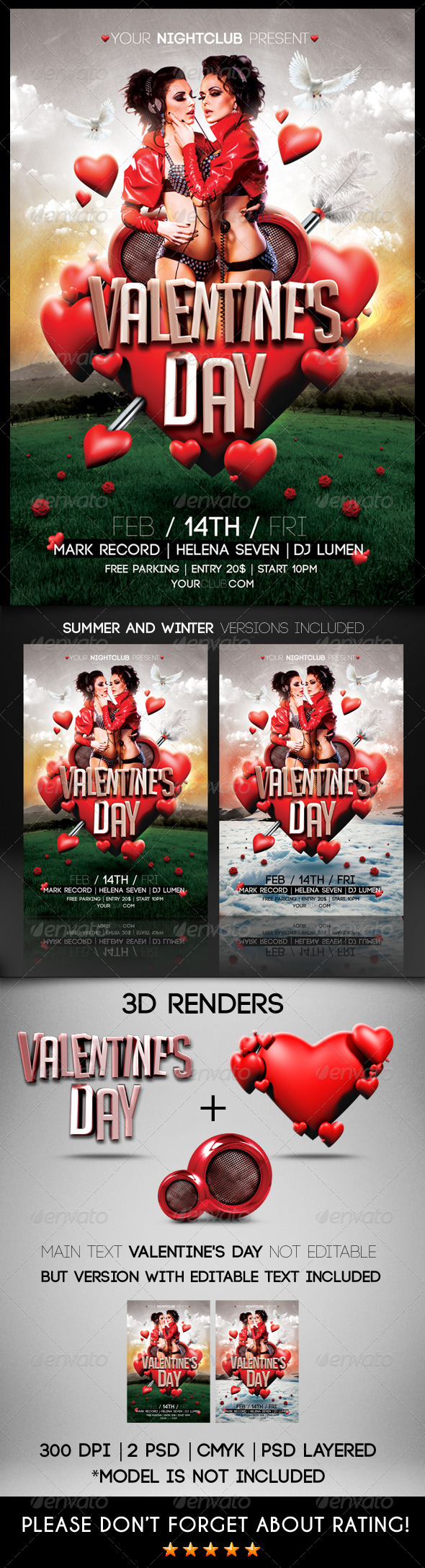 Valentines Day Flyer Template