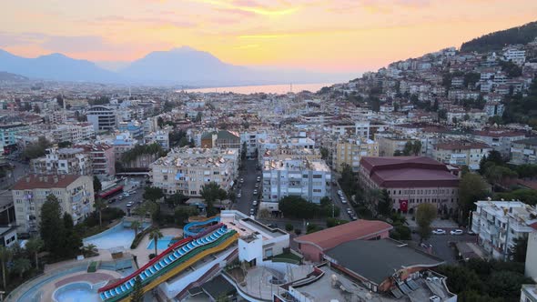 Alanya, Turkey - a Resort Town on the Seashore. Aerial View