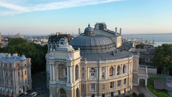 Odessa Opera and Ballet Theater in Odessa at Morning Sunset Ukraine