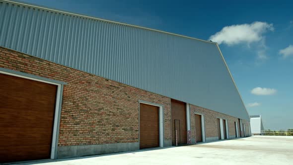 Modern Farm Barn for Storage of the Harvest or Agricultural Machinery