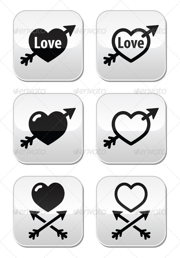 Valentines Button Set
