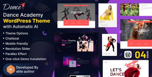 Dance Studio WordPress Theme  - Dance  Studio