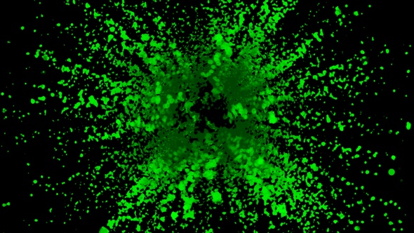Green Ink Shockwave Explosion