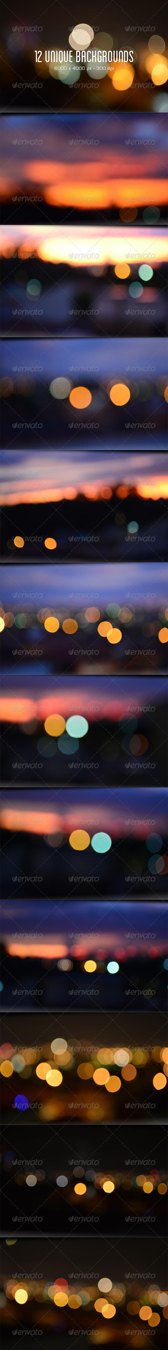 12 Bokeh / Blurred Backgrounds