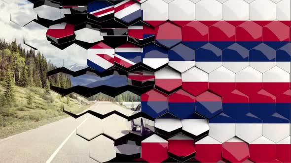 Hawaii Flag Hexagon Transition - 4K Resolution