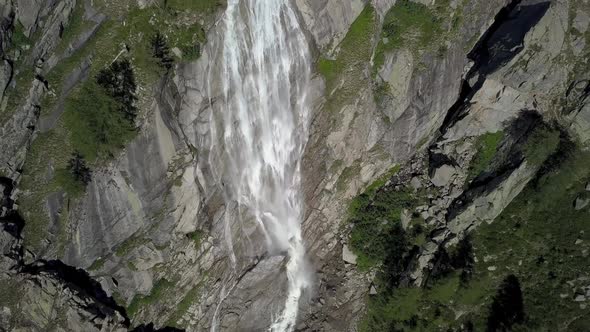 Beautiful Waterfall in the Alps