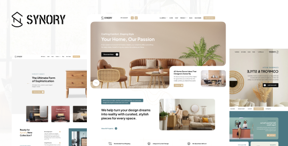 Synory - Furniture WordPress WooCommerce Theme