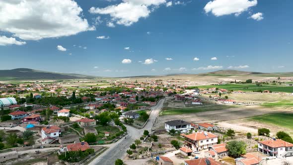 Farm Region Aerial View 4 K Alanya Turkey