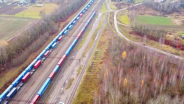 Aerial Train Autumn