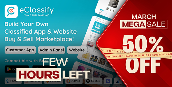 eClassify - Classified ads Buy and Sell Marketplace Flutter App with Laravel Admin Panel