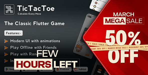 Tic Tac Toe - The Classic Flutter Tic Tac Toe Game