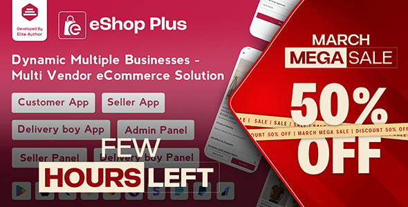eShop Plus - Multi Vendor eCommerce, Multi Module Flutter App with Laravel Admin Panel