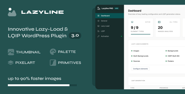 Lazyline – Innovative Lazy-Load & LQIP WordPress Plugin