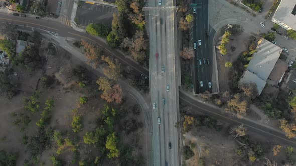 Aerial Top Down of Highway