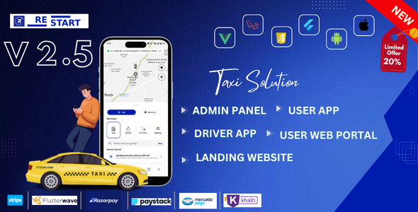 Restart  Taxi & Delivery- Perfect Taxi Solution with Parcel Delivery