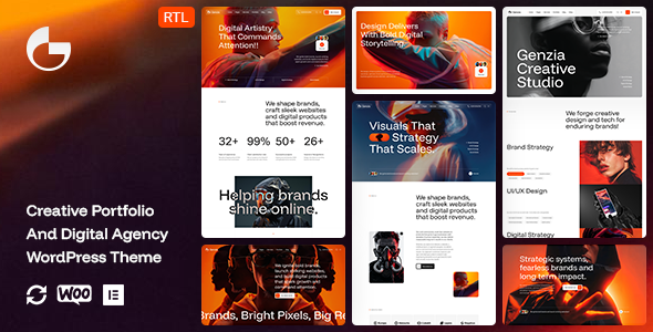 Genzia – Creative Portfolio And Digital Agency WordPress Theme