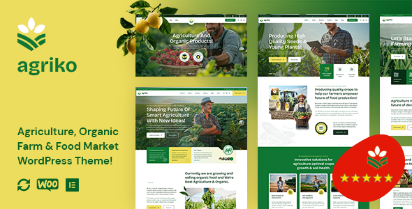 Agriko - Agriculture, Organic Farm & Food Market WordPress Theme