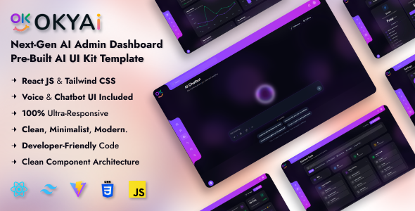 OkyAi – Advanced AI Dashboard & Chatbot React Template