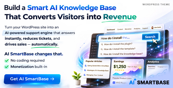 AI SmartBase – Documentation, Knowledge Base & Private Support WordPress Theme