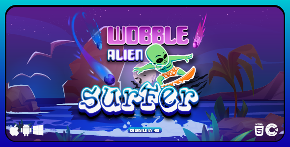 Wobble Alien Surfer - HTML5 Game Template